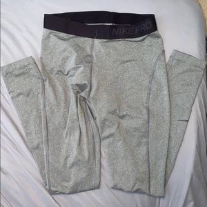 Gray Nike Pro leggings